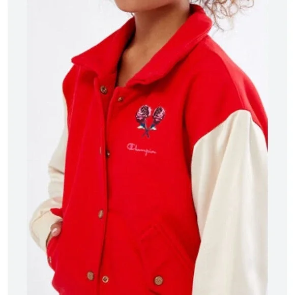 Champion‎ Red Letterman Patch Jacket XS - Picture 4 of 10